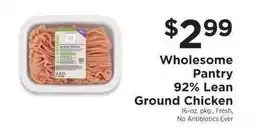 ShopRite Wholesome Pantry 92% Lean Ground Chicken offer
