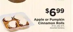 ShopRite Apple or Pumpkin Cinnamon Rolls offer
