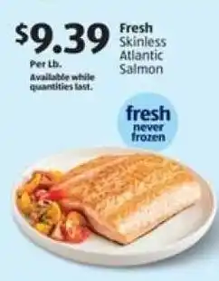 Aldi Fresh Skinless Atlantic Salmon offer