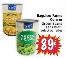 Foodmaxx Bayview Farms Corn or Green Beans offer