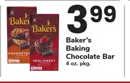 ACME Baker's Baking Chocolate Bar offer
