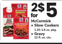 ACME McCormick Slow Cookers 1.25-1.6 oz. pkg. Gravy 12 fl. oz. ctn offer