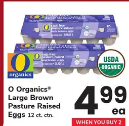 ACME O Organics Large Brown Pasture Raised Eggs offer