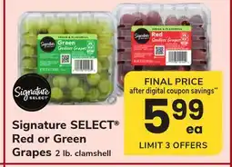 ACME Signature SELECT Red or Green Grapes offer