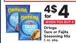 ACME Ortega Taco or Fajita Seasoning Mix offer