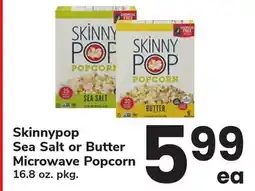 ACME Skinnypop Sea Salt or Butter Microwave Popcorn offer
