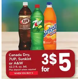 ACME Canada Dry, 7UP, Sunkist or A & W offer