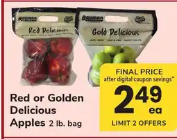 ACME Red or Golden Delicious Apples offer