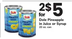 ACME Dole Pineapple in Juice or Syrup offer