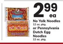 ACME No Yolk Noodles 12 oz. pkg. or Pennsylvania Dutch Egg Noodles 12 oz. pkg offer