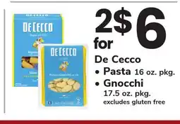 ACME De Cecco • Pasta 16 oz. pkg. • Gnocchi 17.5 oz. pkg offer