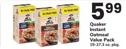 ACME Quaker Instant Oatmeal Value Pack offer