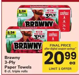ACME Brawny 3-Ply Paper Towels offer