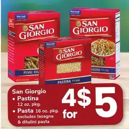ACME San Giorgio Pastina 12 oz. pkg., Pasta 16 oz. pkg offer