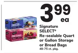 ACME Signature SELECT Re-sealable Quart or Gallon Storage or Bread Bags offer