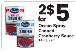 ACME Ocean Spray Canned Cranberry Sauce offer