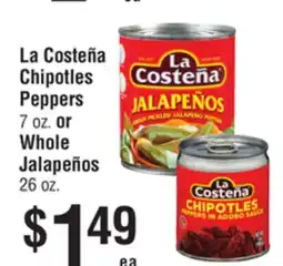 Smart & Final La Costeña Chipotles Peppers or Whole Jalapeños offer