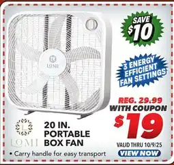 Big 5 LOMI 20 Portable Box Fan offer