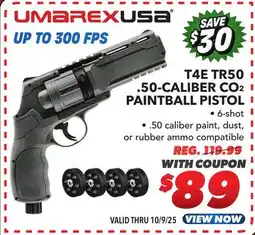 Big 5 Umarex T4E TR50 .50-Caliber CO2 Paintball Pistol offer