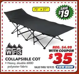 Big 5 World Famous Sports Collapsible Cot offer