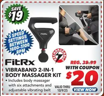 Big 5 FitRx Vibraband 2-in-1 Body Massager Kit offer