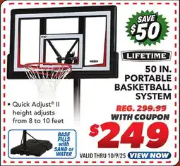 Big 5 Lifetime 50 Portable Basketball Hoop offer