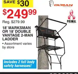 Dunham's Sports 18' MARKSMAN OR 18' DOUBLE VANTAGE 2-MAN LADDER offer