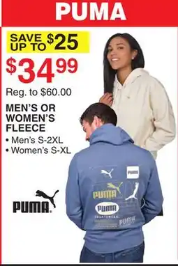 Dunham's Sports PUMA MEN'S OR WOMEN'S FLEECE offer