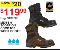 Dunham's Sports CHINDOK MEN'S 9 SCORPION COMP TOE WORK BOOTS offer