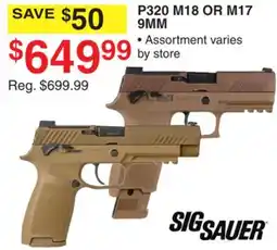 Dunham's Sports SIG SAUER P320 M18 OR M17 9MM offer
