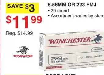 Dunham's Sports WINCHESTER 5.56MM OR 223 FMJ offer