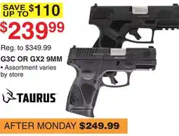 Dunham's Sports TAURUS G3C OR GX2 9MM offer