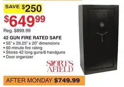 Dunham's Sports SPORTS AFIELD 42 GUN FIRE offer