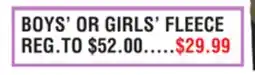 Dunham's Sports UNDER ARMOUR BOYS' OR GIRLS' FLEECE offer