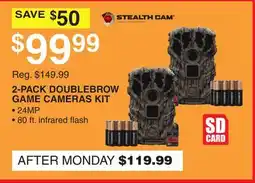 Dunham's Sports STEALTH CAM 2-PACK DOUBLEBROW GAME CAMERAS KIT offer