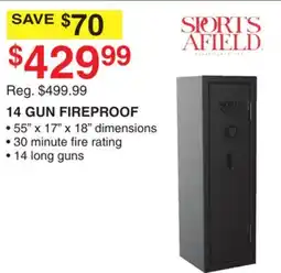 Dunham's Sports SPORTS AFIELD 14 GUN FIREPROOF offer