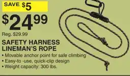Dunham's Sports SAFETY HARNESS LINEMAN'S ROPE offer