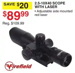 Dunham's Sports FIREFIELD 2.5-10X40 SCOPE WITH LASER offer
