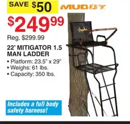 Dunham's Sports MUDDY 22' MITIGATOR 1.5 MAN LADDER offer