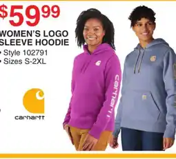 Dunham's Sports WOMEN'S LOGO SLEEVE HOODIE offer