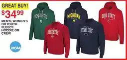 Dunham's Sports NCAA EN'S, WOMEN'S OR YOUTH FLEECE HOODIE OR CREW offer