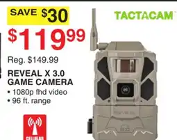 Dunham's Sports TACTACAM REVEAL X 3.0 GAME CAMERA offer
