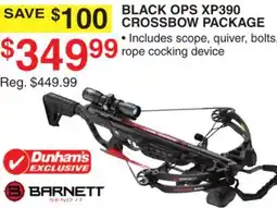 Dunham's Sports BARNETT BLACK OPS XP390 CROSSBOW PACKAGE offer
