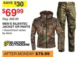 Dunham's Sports BLOCKER OUTDOORS MEN'S SILENTEC JACKET OR PANTS offer