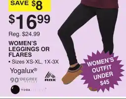 Dunham's Sports YOGALUX WOMEN'S LEGGINGS OR FLARES offer
