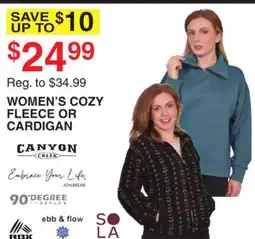 Dunham's Sports WOMEN'S COZY FLEECE OR CARDIGAN offer