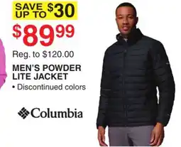 Dunham's Sports COLUMBIA MEN'S POWDER LITE JACKET offer