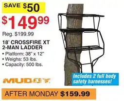Dunham's Sports MUDDY 18' CROSSFIRE XT 2-MAN LADDER offer