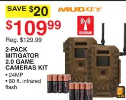Dunham's Sports MUDDY 2-PACK MITIGATOR 2.0 GAME CAMERAS KIT offer