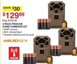 Dunham's Sports MUDDY 3-PACK PROCAM GAME CAMERAS KIT offer